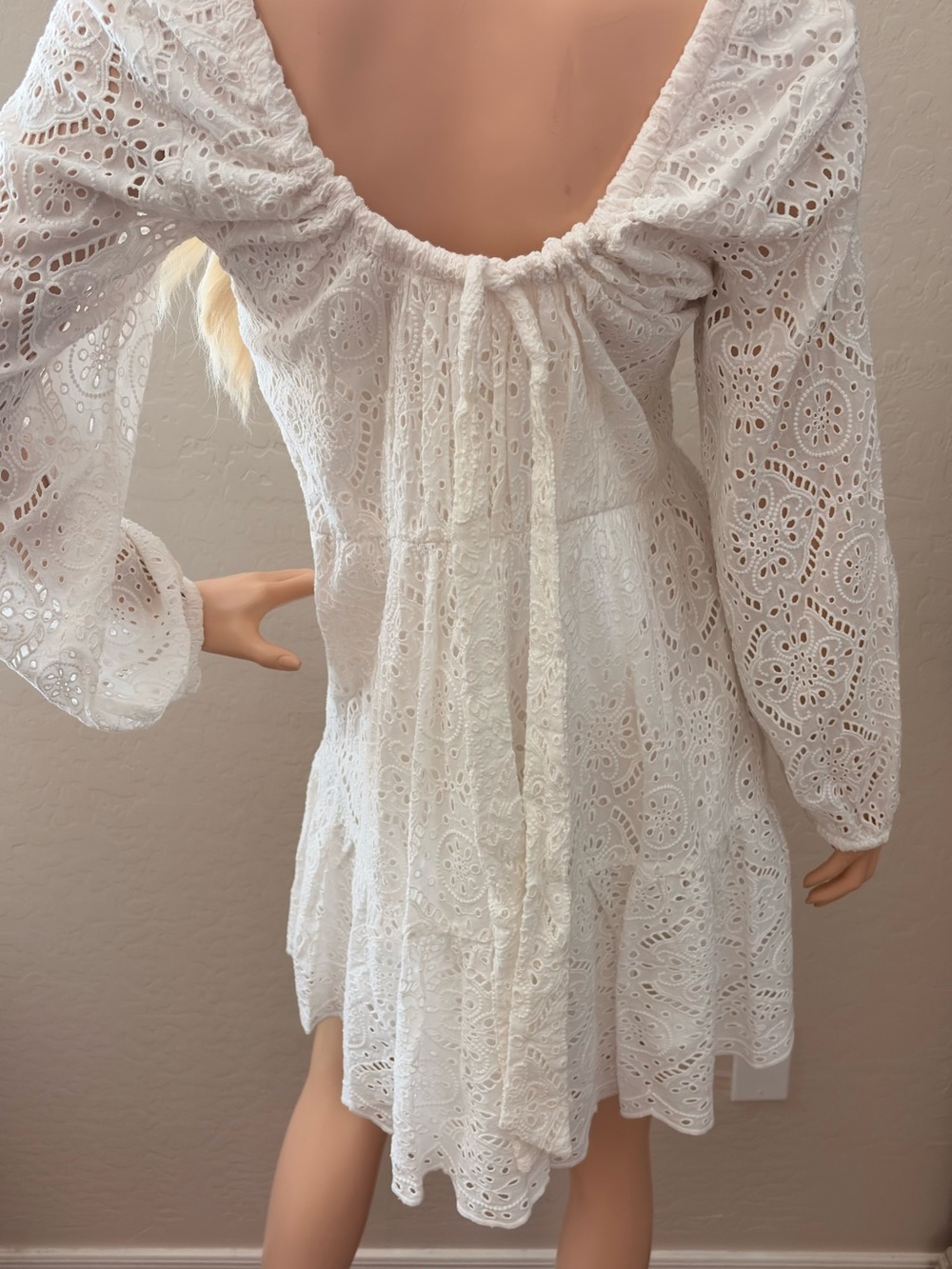 Veronica Beard Calibra Broderie Anglaise Cotton Mini Dress White Sz 2 - Picture 9 of 17